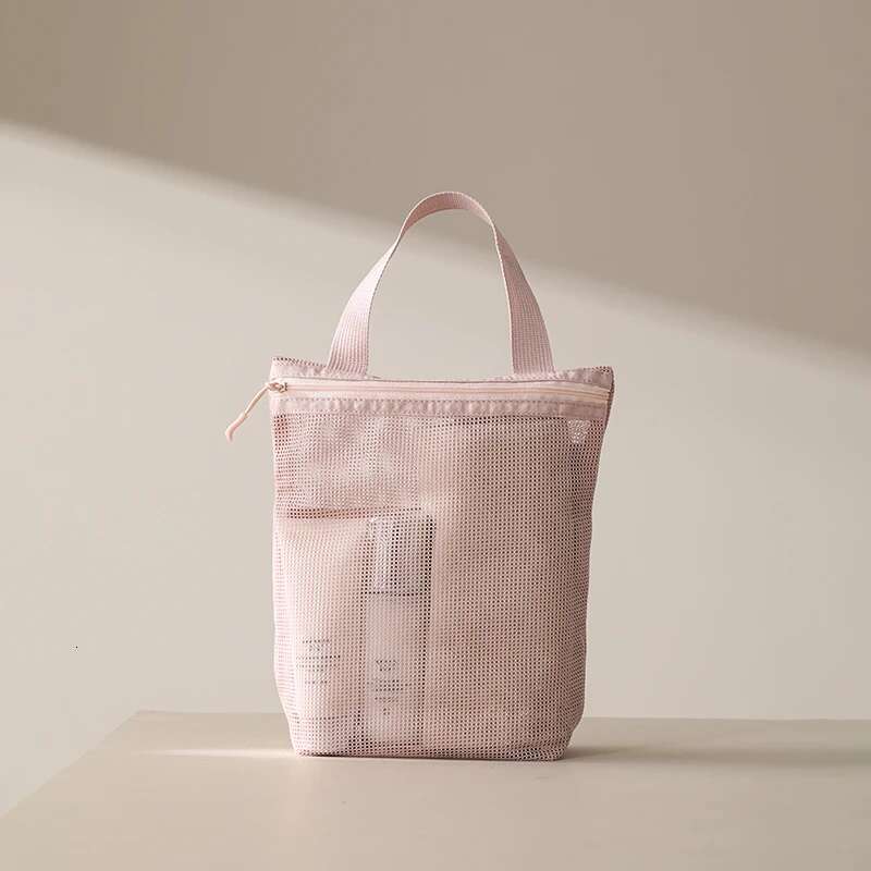 23X26cm Portable With Handy Handle Large Capacity Mesh Toiletry Storage Makeup Bag For Business Trips Travel