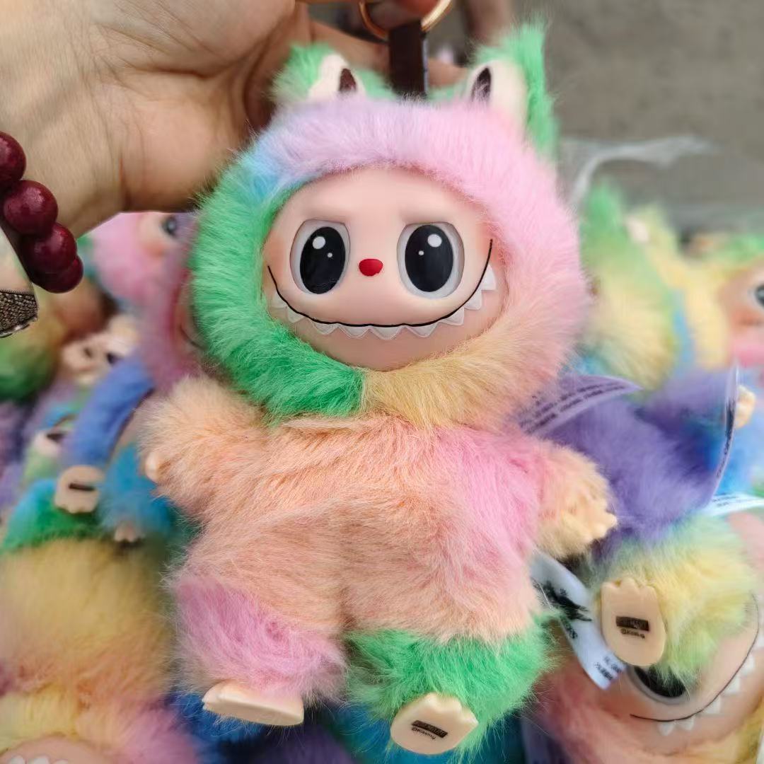 17Cm Colorful Labubu Plush Aroon Action Animation Character Doll Hobby Pendant Decoration Cute Mysterious Box PVC Childrens Day Surprise Gift