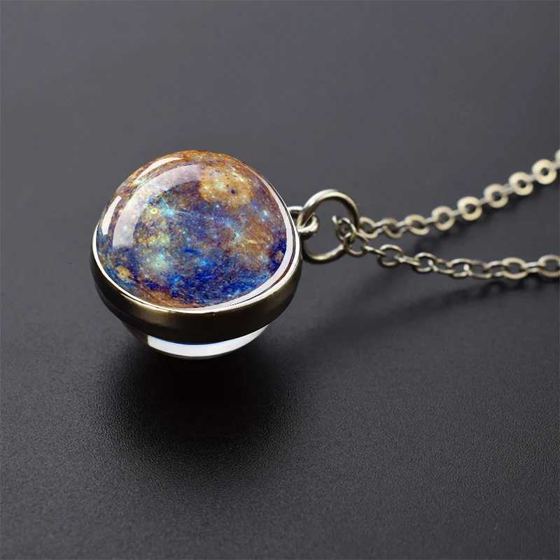 Solar Syst Universe Space Moon Sun Earth Planet Necklaces Two-sided Ball Pendant Neba Necklace Wen Men Jewelry Gift W250712