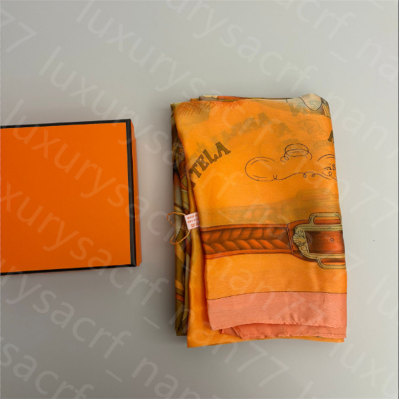 Luxurious scarf designer ladies' scarf pure silk scarf fashionable square summer new style silk scarf for women work travel outdoor and home headscarf packaging box