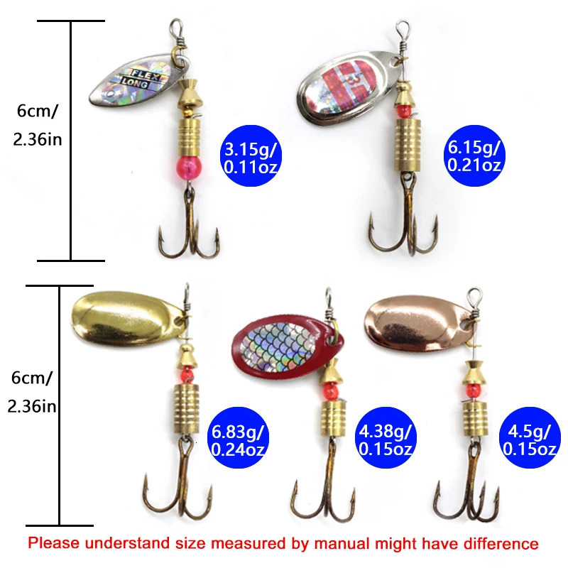 Metal Spoon Spinner Fishing Lure 10pcs Set Spoonbait Crankbaits Wobblers for Pike Crochet Kit Artificial Bait 250708