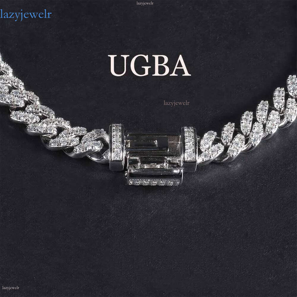 Ugb Hip Hop Men Jewelry Gra Certified Sterling Sier Iced Out Miami Vvs Moissanite Dia Cuban Link Chain Necklace