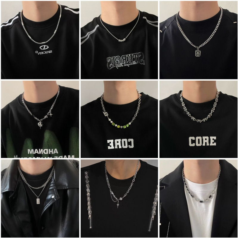 Luxury Jewelry Designer Jewelry Cross Titanium Steel Non-fading Necklace For Men, Light Luxury Hip-hop Punk Chain, Versatile High-end Clavicle Chain T