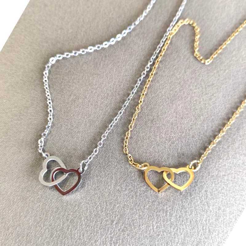 10pcs Interlocking Double Charm Connector Pendant Mirror Polished Stainless Steel Charms 12*20mm Necklace whosa W250712