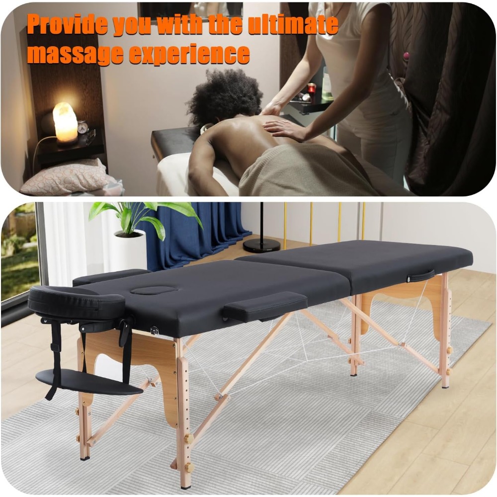 Portable With Neck Stretcher, 84 Inch Adjustable Lash Dwe74 Massage Bed Tattoo Table For Eyelash