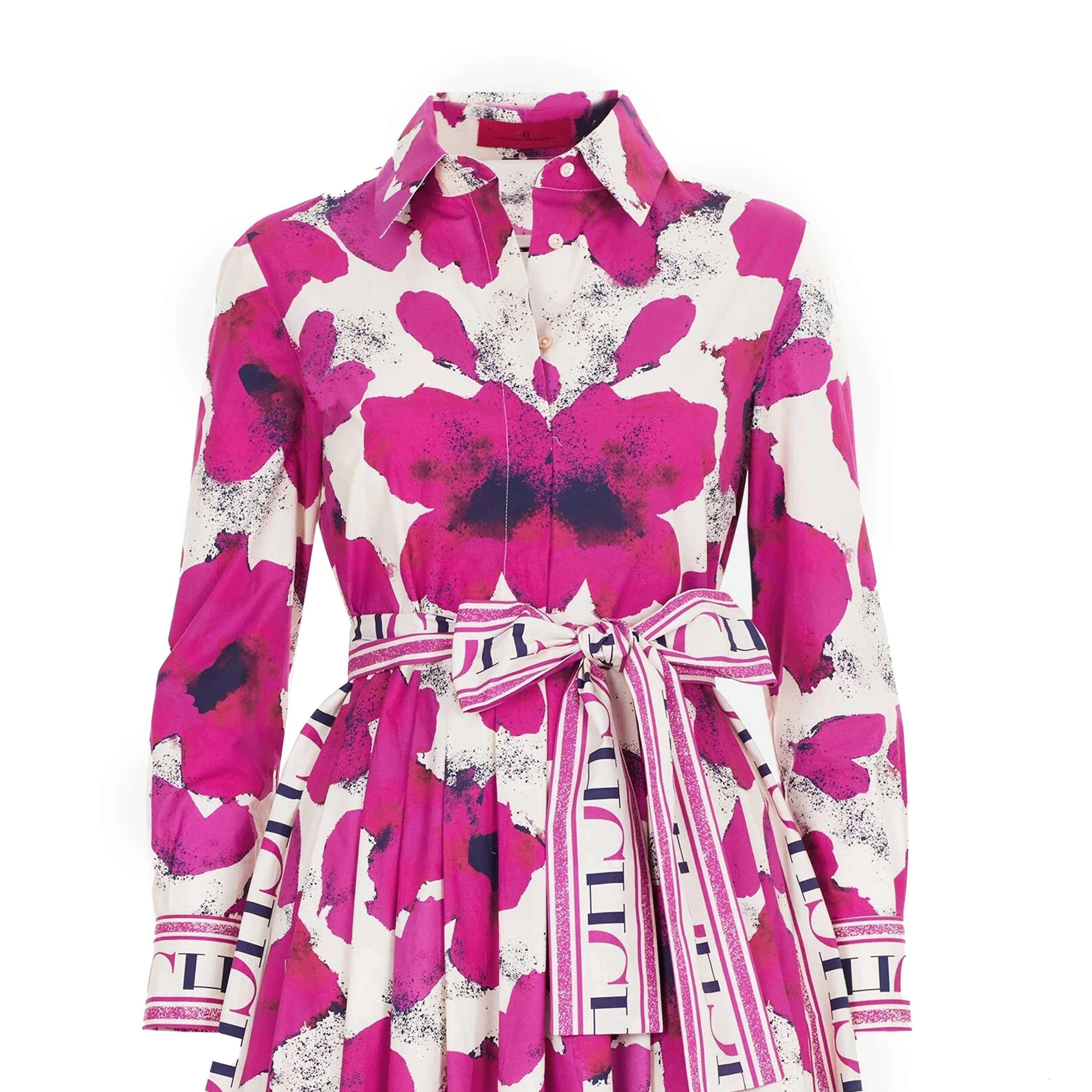 New Women Party Retro Shirt Dress Long Sleeved Belt Single Row Buckle Layered Skirt Hem Design Casual Dresses