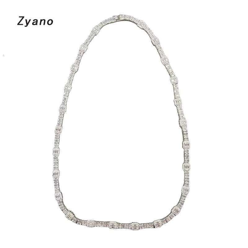 Mens Hip-hop Icy Shine Necklace | Gold-Plated Cubic Zirconia Tennis Chain | Butterfly-Shaped Brass Cuban Chain