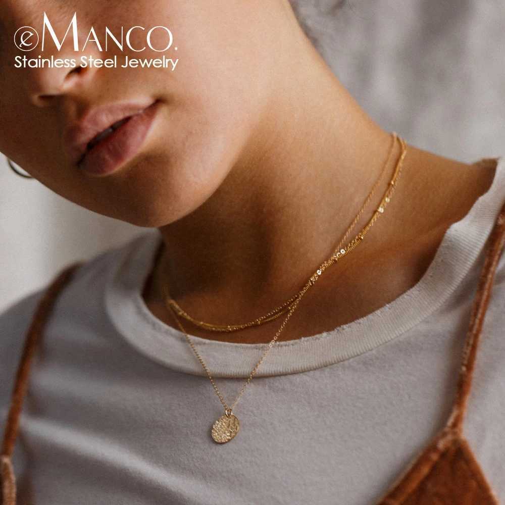 Anco Handmade Glossy Pendant Necklace 316 Stainless Steel Party Ladies Charms Jewelry Sa Gift for Her W250712