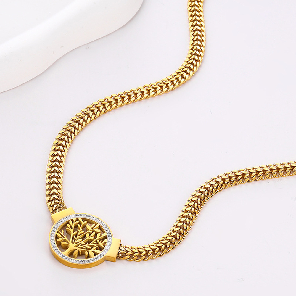 Luxury Jewelry Designer Jewelry Stainless Steel Necklace For Women Titanium Steel Necklace Accessories For Women Cross-border Simple High-end Clavicle