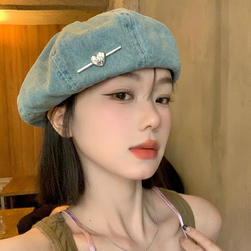 womens berets love simple fashionable versatile sweet cool artistic cowboy berets trendy cute high quality caps for girls funny 250712