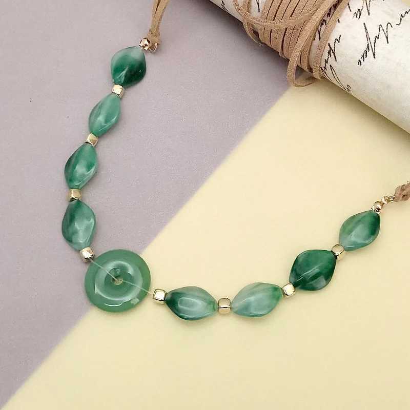 Handcrafted Inspired Statement Bead Necklace Unique Elegant Round Centerpiece Boho Chic Jewelry for Women Daily Wear W250712