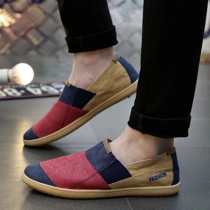Fishermans Shoes Fashion Flat Canvas Sneakers Slip On Mens Espadrilles Walking Casual Shoes For Men Loafers Summer 250708