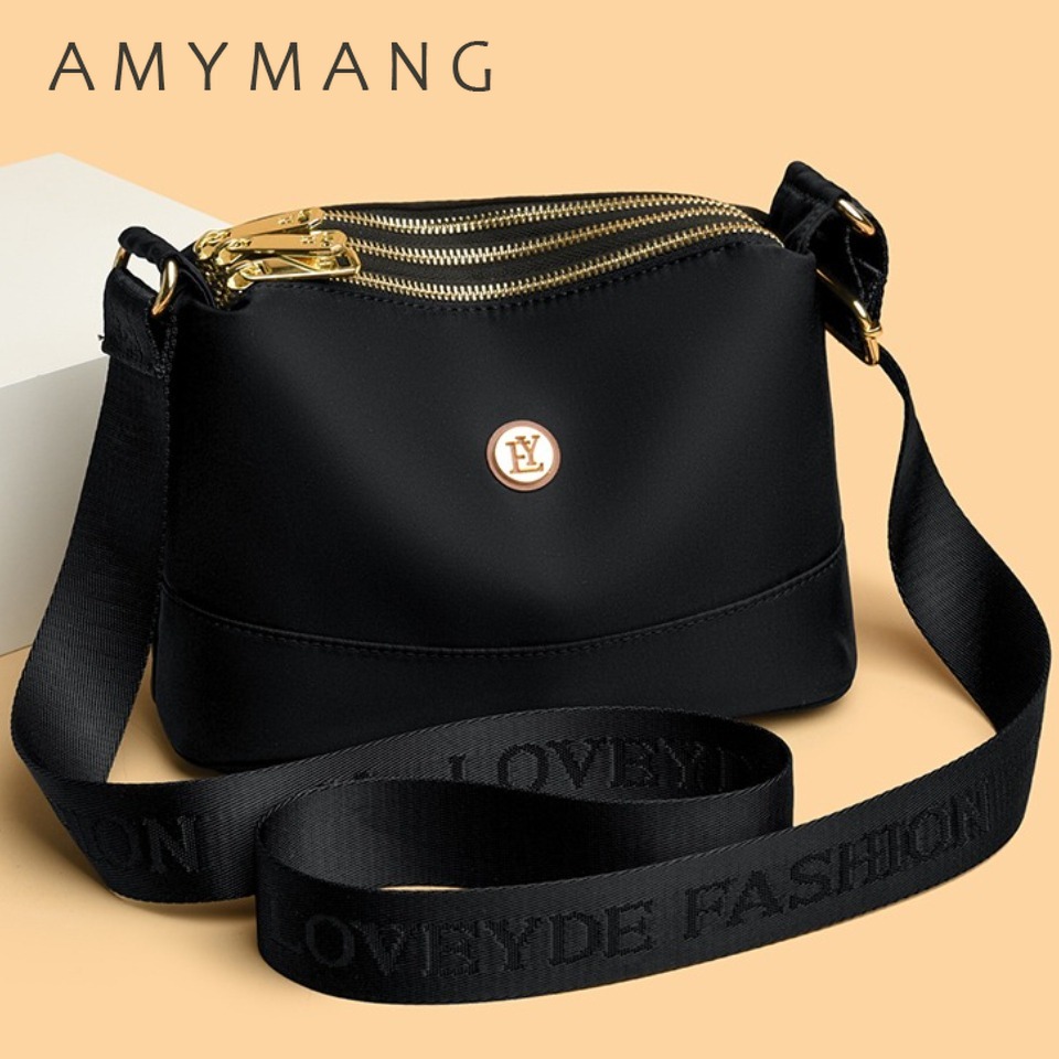 High Quality Women's Waterproof Nylon Multilayer Crossbody Bag Ladies Large Capacity Handbag Purse Female Shoulder Bags 3 Layers