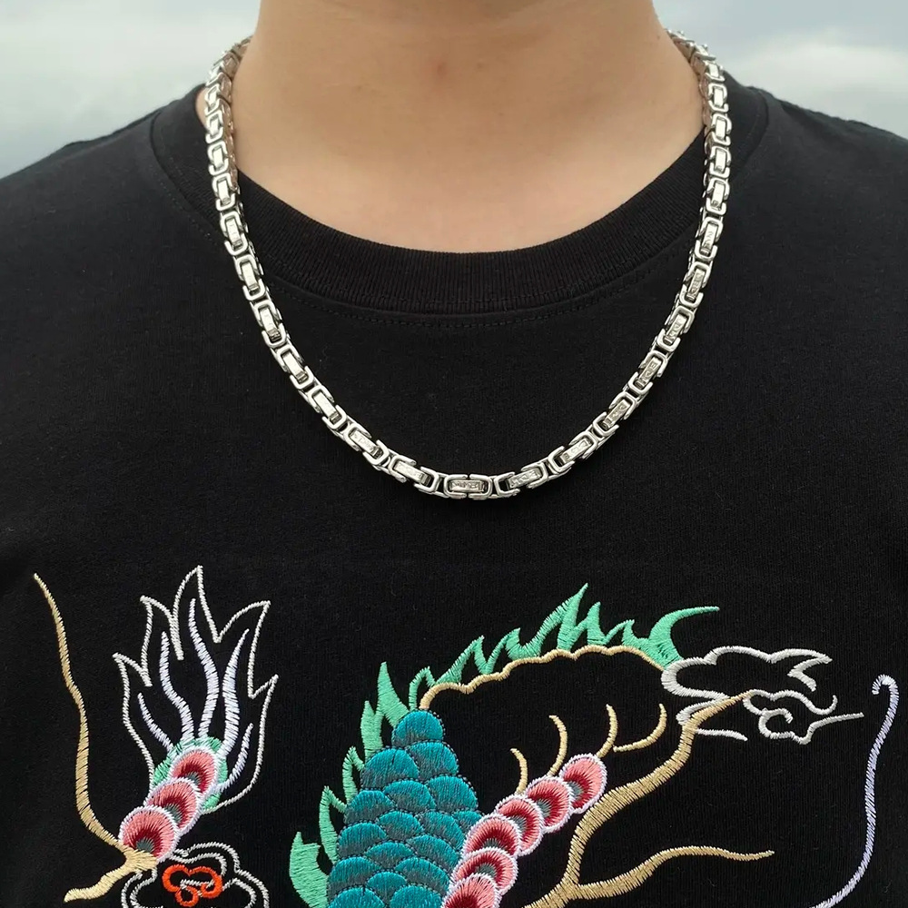 Luxury Jewelry Designer Jewelry Hip Hop Chain Men's European And American Fashion Non-fading Imperial Chain Titanium Steel Street Collarbone Chai