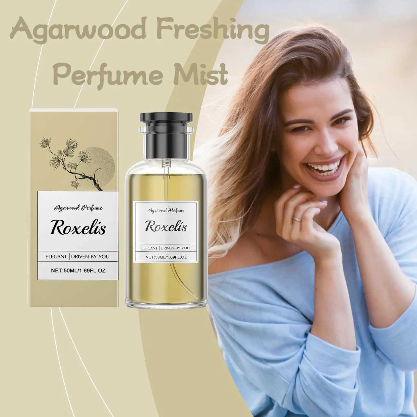 Roxelis 50ml Agarwood Perfume Fresh Lasting Fragrance Luxury Woody Scent Flirting Pheromone Dating Deodorant Body Perfume Spray W250712