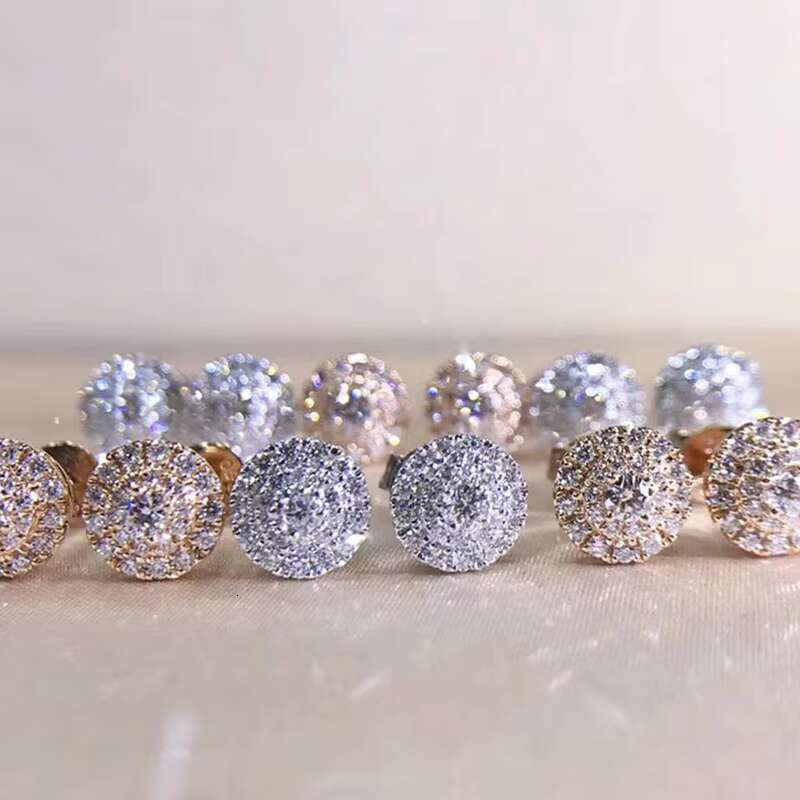Wholesale Fashion Cubic Zirconia Silver/Gold/Rose Gold Plated Earrings for Women Wedding Classic Jewelry CZ Stud Earrings