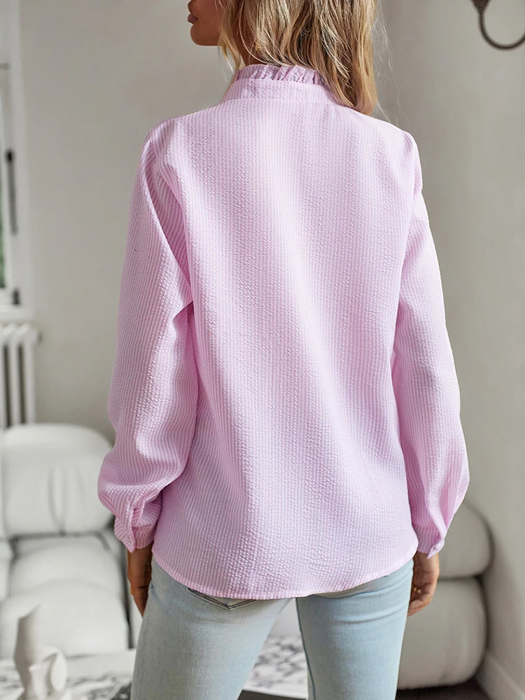 Fashion Women Elegant Office ShirtLong Sleeve Top Causal Comfort Simple ShirtShirts BlousesTops For WomenWomen Clothes 250708