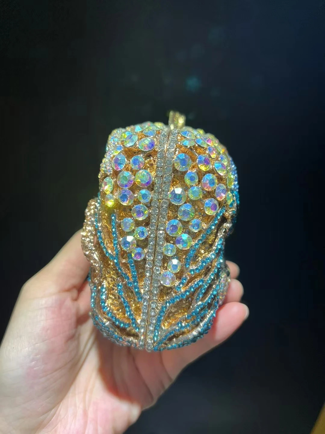 XIYUAN Sea World Women Crystal Evening Bag Cocktail Handbags Animal Diamonds Clutch Wedding Minaudiere Purse 250703