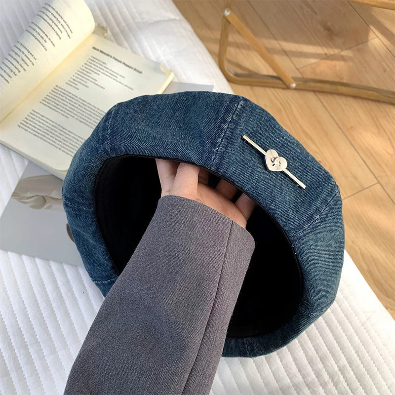 womens berets love simple fashionable versatile sweet cool artistic cowboy berets trendy cute high quality caps for girls funny 250712