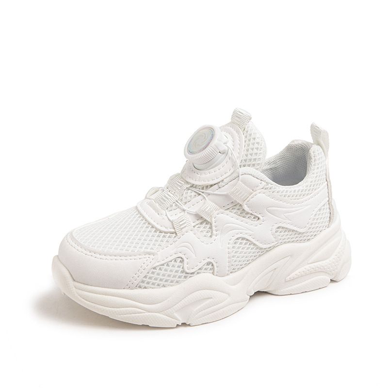 Children White Shoes Student Casual Mesh Soft Sole Kids White Sneakers Girls Youth Running Fashion Kids Sports Shoes Sizes US9C-US5Y 000320