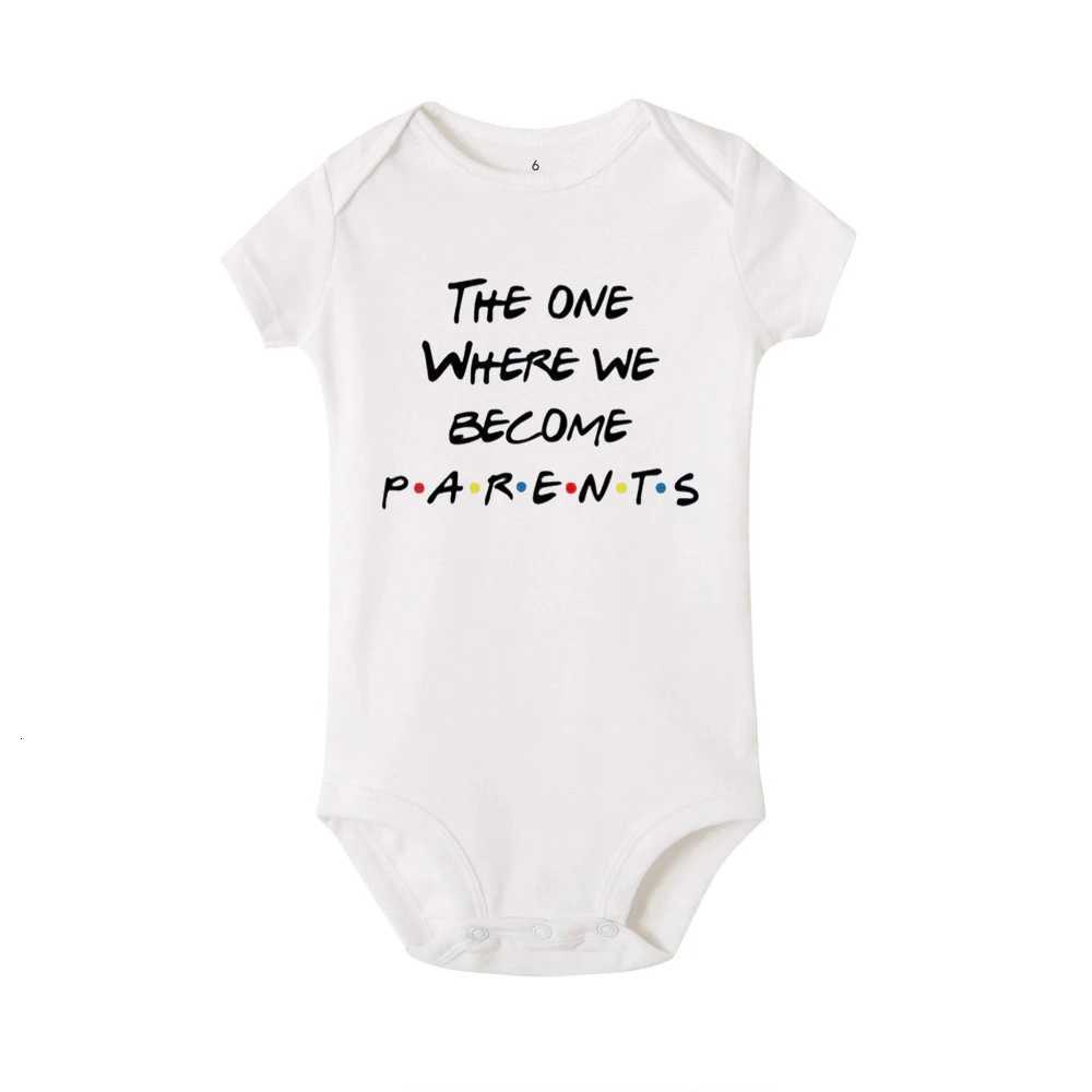 Pregnancy Announcement Friends Newborn Bodysuit Baby Infant Toddler Jumpsuit We Become Parents Baby Clothes Gifts for New Parent Z250712