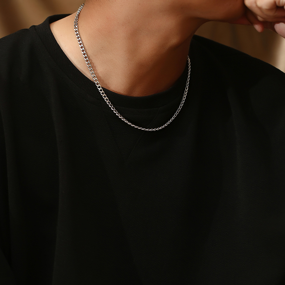 Luxury Jewelry Designer Jewelry IMI Basic Necklace For Men And Women, Simple Niche Jewelry, Trendy Hip-hop High Street Cool Titanium Steel Chain YL664