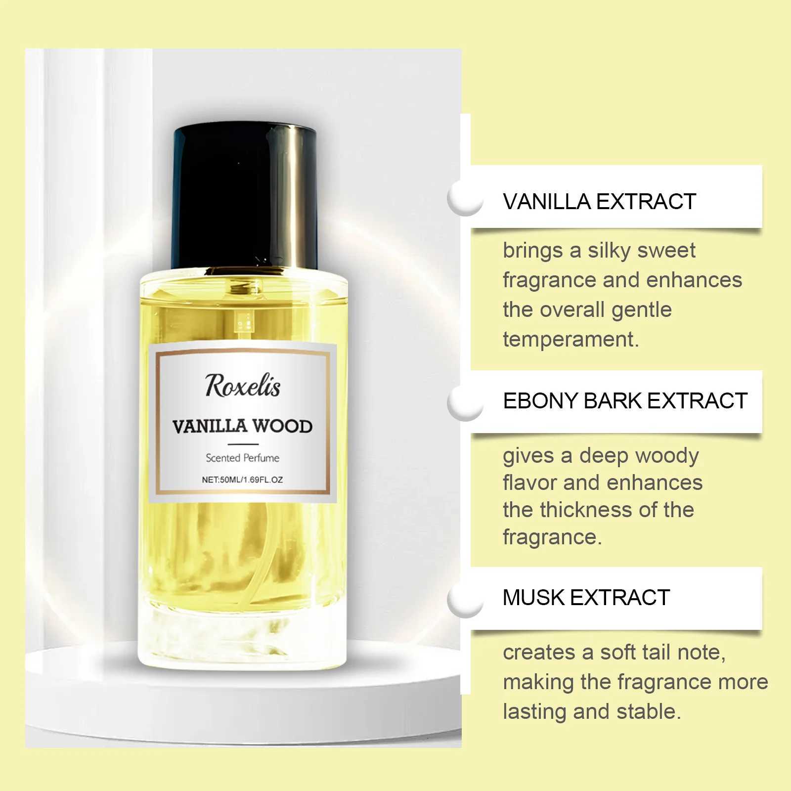 50ml Vanilla Wood Perfume Vanilla Wood Long Lasting Fragrance Perfume High-quality Perfume For Daily Carry Elegant And Exclusive W250712