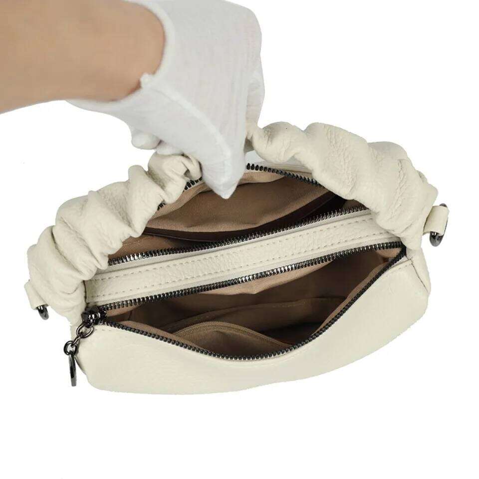 Two Layers Women High Quality Soft Leather Small Shoulder Bags Designer Purses Crossbody Bag Ladies Messenger Sac A Main