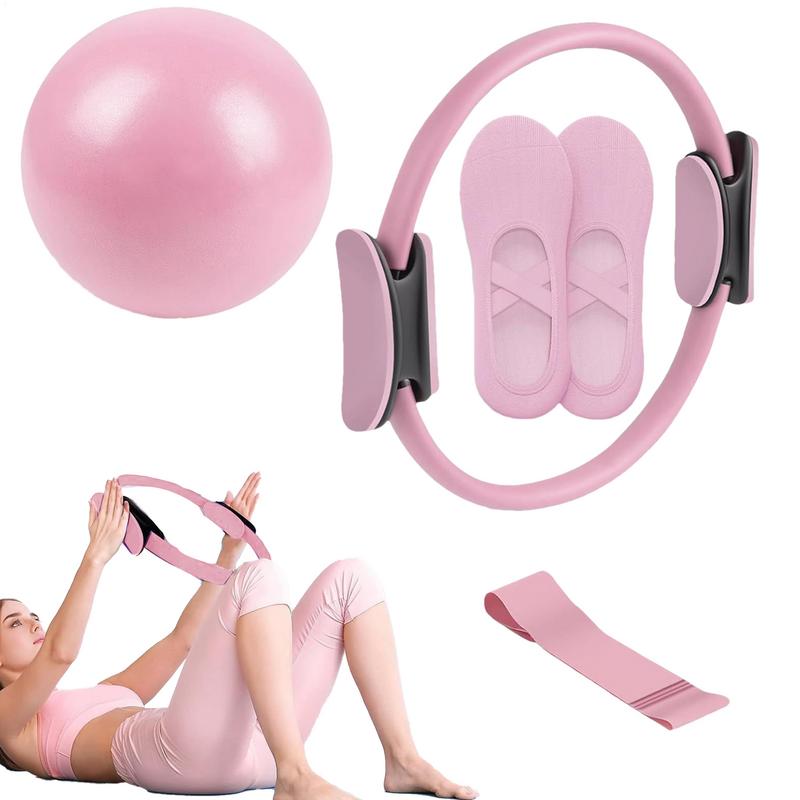 Pilates Set Toning Pilates Ring Fitness Equipment With Resistance Band Portable Workout Tool For Home Gym Studio Pregnancy