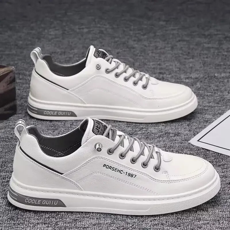 Mens Thick Sole Sneakers Sports Shoes Fashion Casual Fiber Leather Breathable Height Increase Flat Thick Sole Shoes 250712