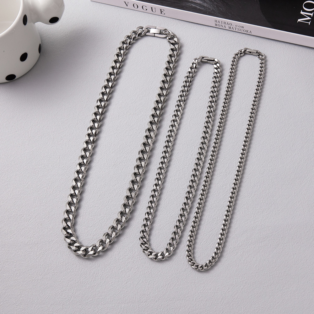 Luxury Jewelry Designer Jewelry European And American Trendy Brand Necklace For Men Titanium Steel Couple Collarbone Chain Unique Style Accessories No