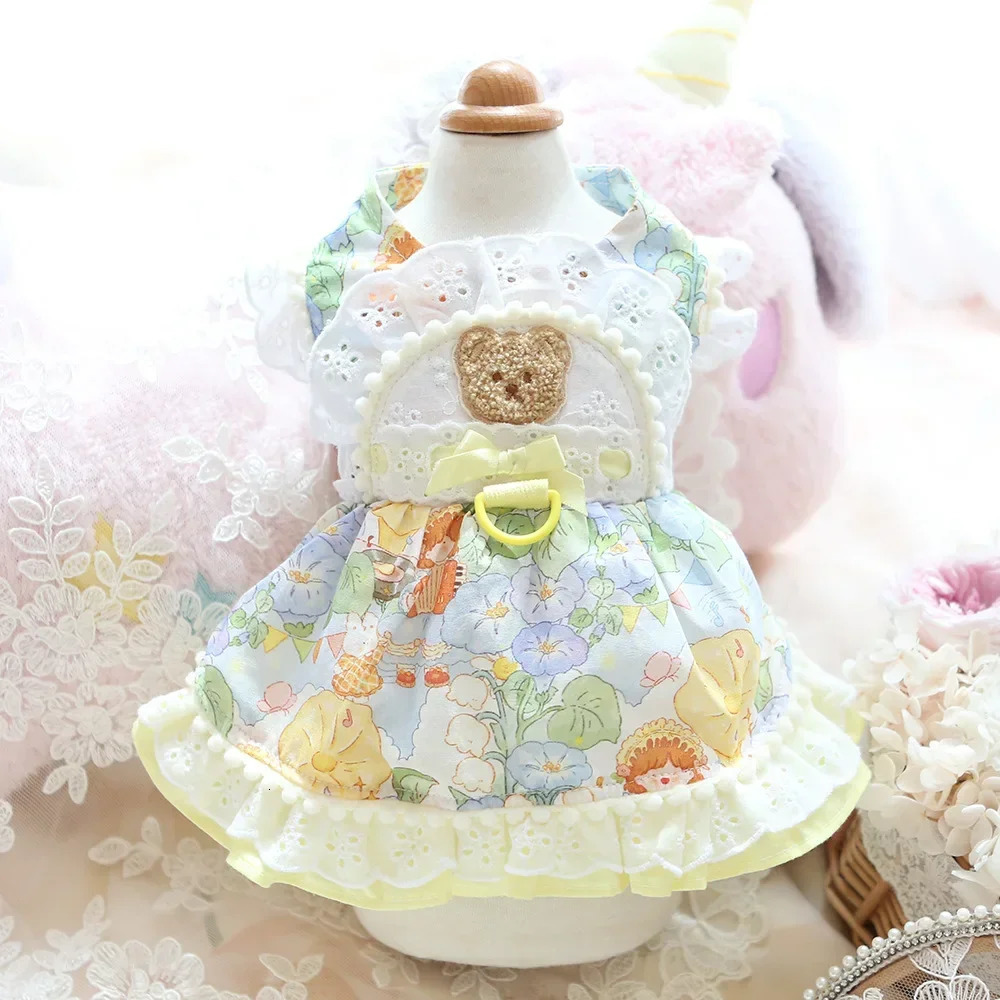 Spring and Summer Pet Clothing Dog Clothes Cat Milk Bear Fructose Skirt Bichon Teddy Small Dog Maiko 250708