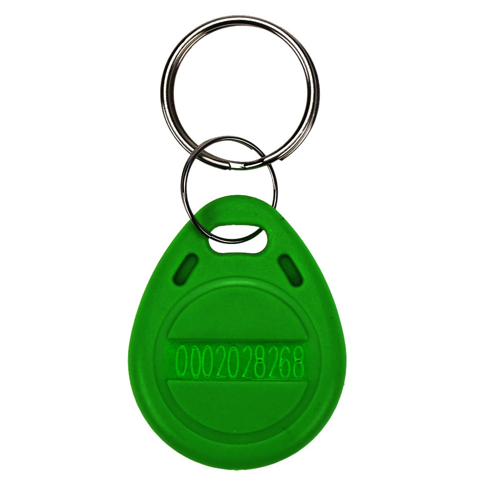 100pcs/lot RFID Keychain Card Tag Key 125khz ID Keyfob TK4100 EM4100 Access Control Time Attendance Fob Token Ring 250709