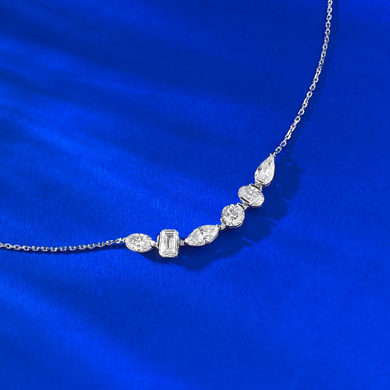2025 Choucong Ins Top Sell Water Drop Pendant Luxury Jewelry Genuine 100% S925 Sterling Silver White Moissanite Diamond Gemstones Party Women Clavicle