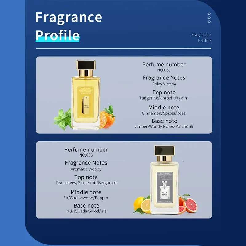 Spicy Woody Scent Men Vanilla Perfume Bergamot Eau De Toilette Orange/Grapefruit/Musk/Patchouli/Spice/Mint/Cedar Fragrance Spray W250712