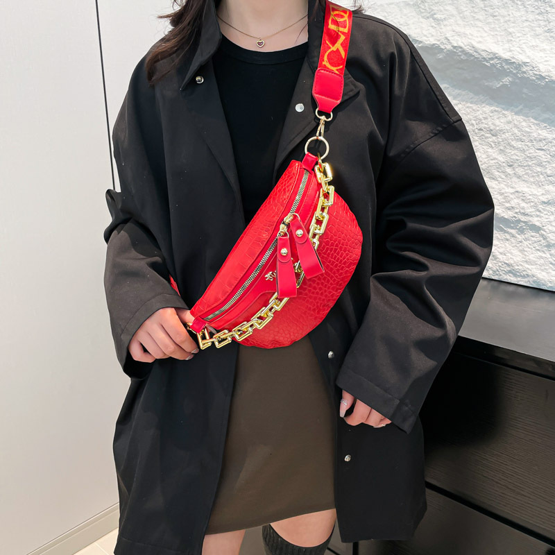 Luxury Brand Designer Bag Foreign Trade Chest Bag For Women 2024 New Korean Style Trendy Fashion PU Single Shoulder Bag Chain Casual Versatile Crossbo