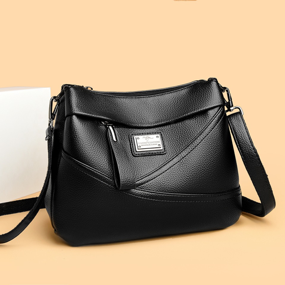 KAIDIFEINIROO Kangaroo Brand Pu Leather Luxury Handbags Women Bags Designer Three Layers Shoulder Crossbody Bag Large Capacity