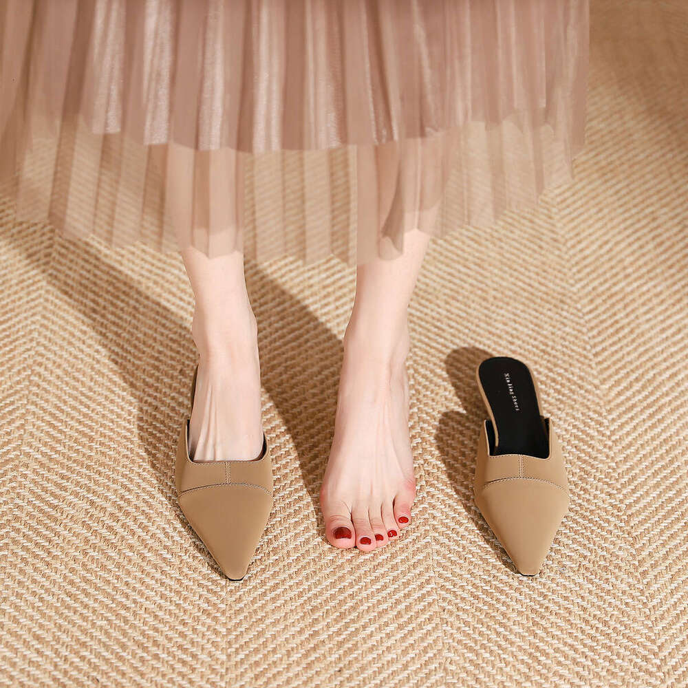 139-2 Slip-On Shallow Mouth Pointed Toe Flat Women's New Style Simple Low Heel Single Work Shoes