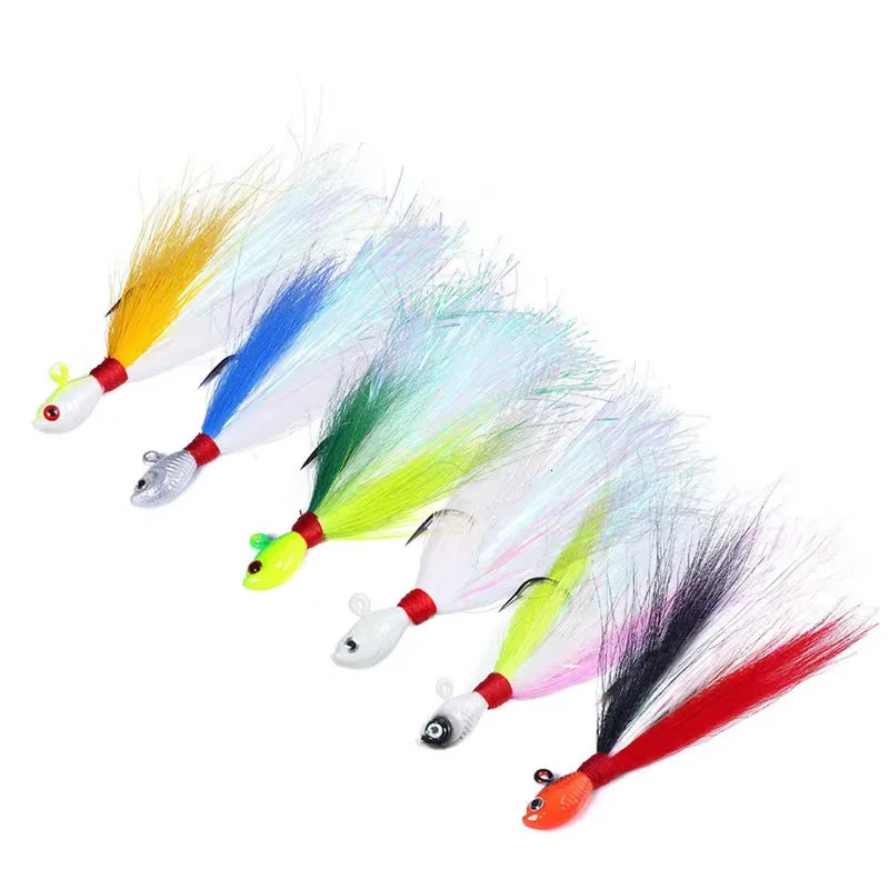 Inchiku Jig Head Sea Fishing Wobbler Bait Multicolor Trout Bass Hook Bucktail Accessories 250708
