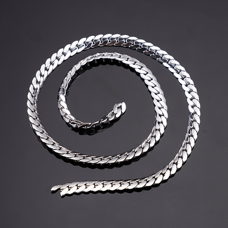 Luxury Jewelry Designer Jewelry European And American Stainless Steel Titanium Steel NK Chain Hip Hop Trendy Big Gold Chain Decorative Semi-finished C