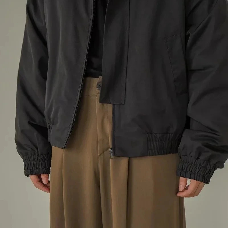 Y2k Europe America High Street Casual Coat Ins Spring Autumn Sense Men Senior Vintage Shoulder-Padded Short Bomber Jacket 250708
