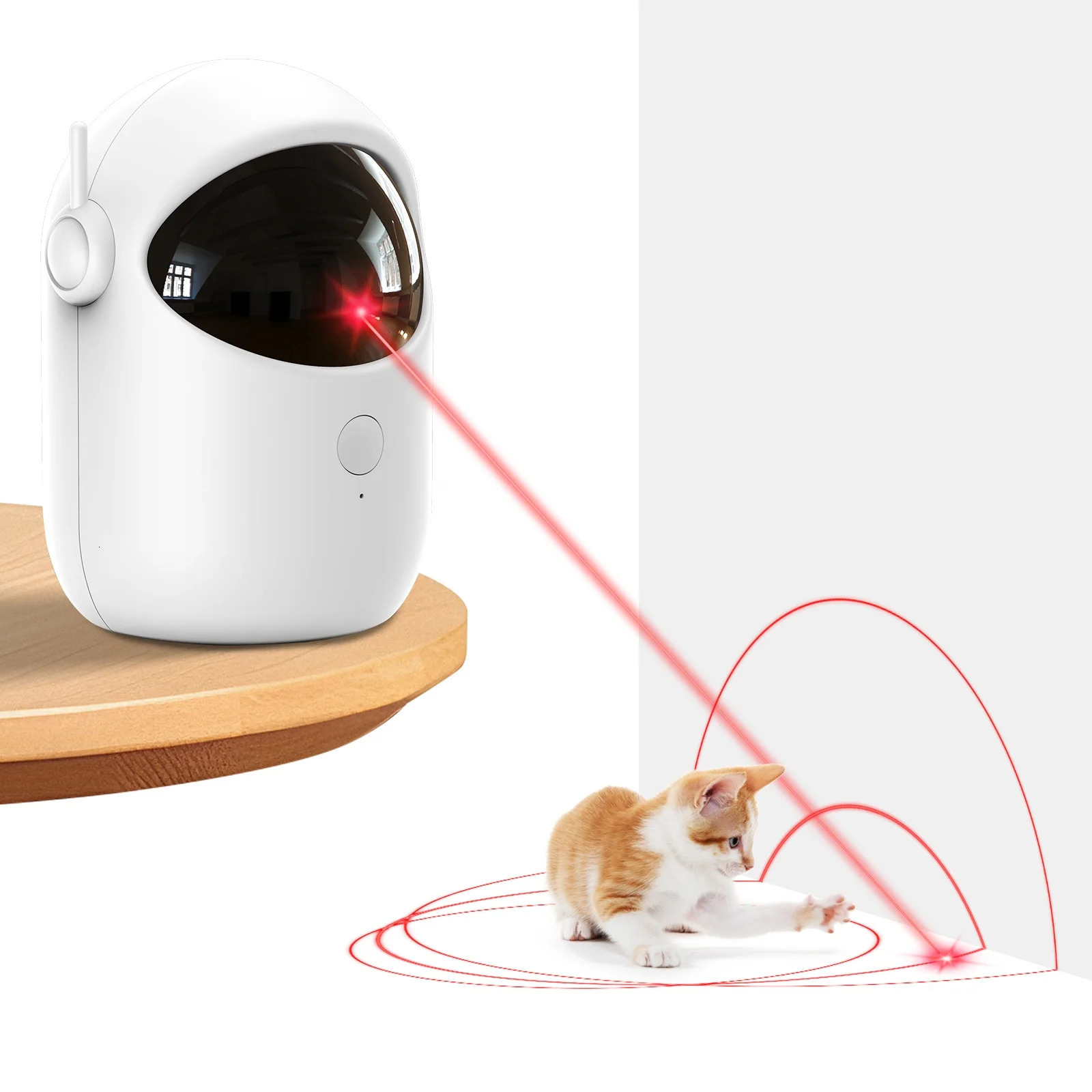 Automatic Laser Cat Toy Rechargeable Auto-rotation Laser Light Interactive Cat Toys Pet Tease Device Dog Toy Fast and Slow Mode 250708