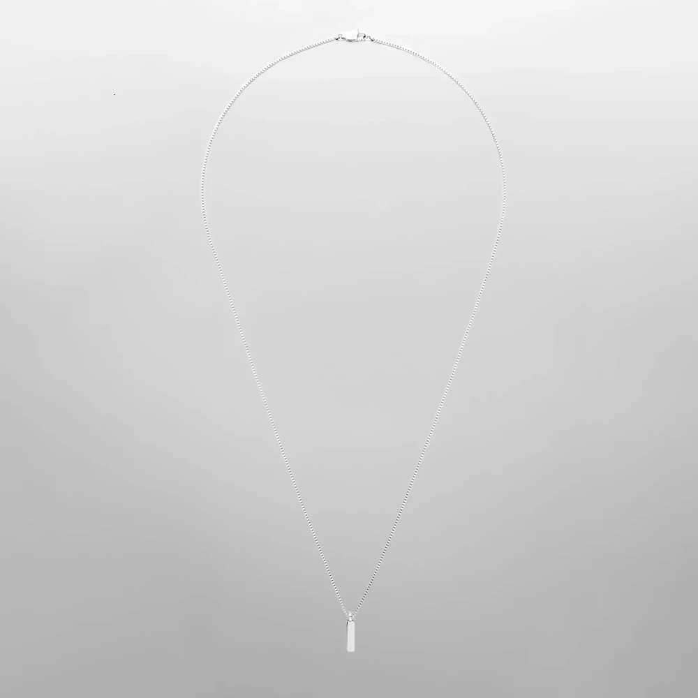 eManco Mens hip-hop a chain Europe and the United States Titanium steel does not lose color Box Pendant Necklace Collarbone W250712