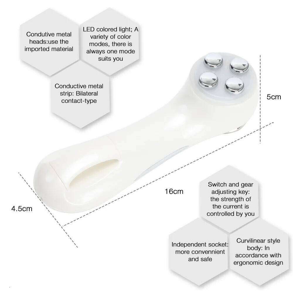 Portable 6 In 1 Facial Lifting Hine/ 5 Color Lights Deep Cleanse Anti-Aging Multifunctional Skin Care Beauty Device