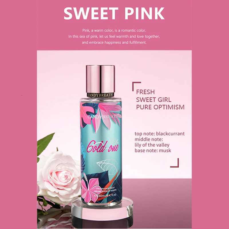 250ML Luxury Floral Fruity Perfume Sweet Alluring Woman Date Scent Strawberry/Citrus/Rose/Musk Fragrance Long Lasting Body Spray W250712