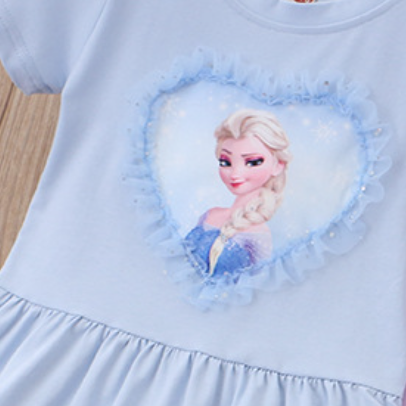 DISNEY Princess dress baby girl designer clothes Girls' princess dress Frozen Princess Elsa Children summer dress sequins birthday skirt princess