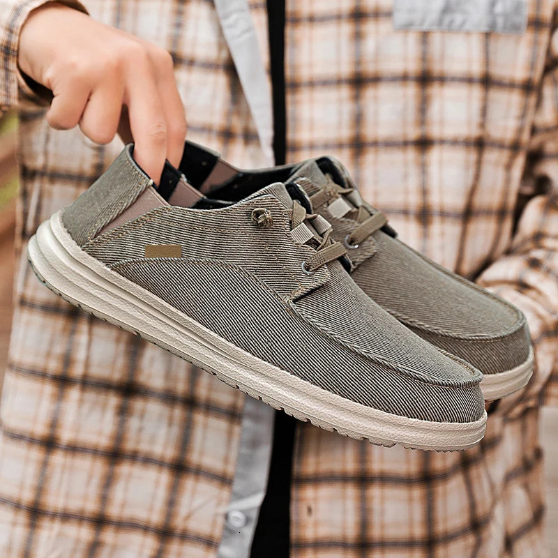 Arrival Mens Casual Shoes Plus Size 50 Breathable Lightweight Canvas Shoes Foe Men Comfort Non-Slip Flat Shoes Men Loafers 250708