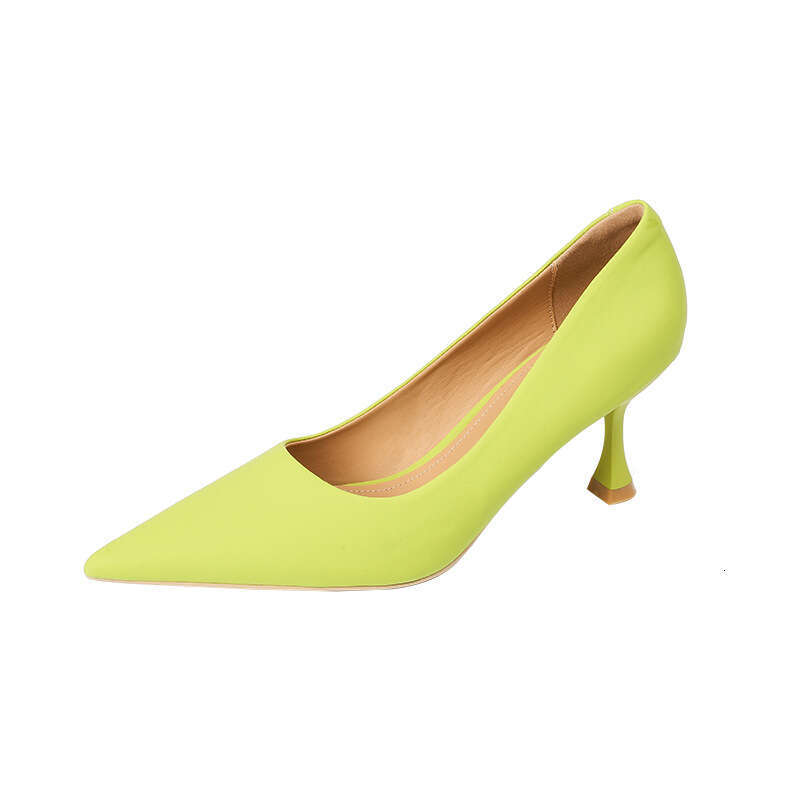 3351-18 Stiletto Black French Pointed Toe High Heels 2023 Professional Simple Comfortable Work Single Shoes for Women