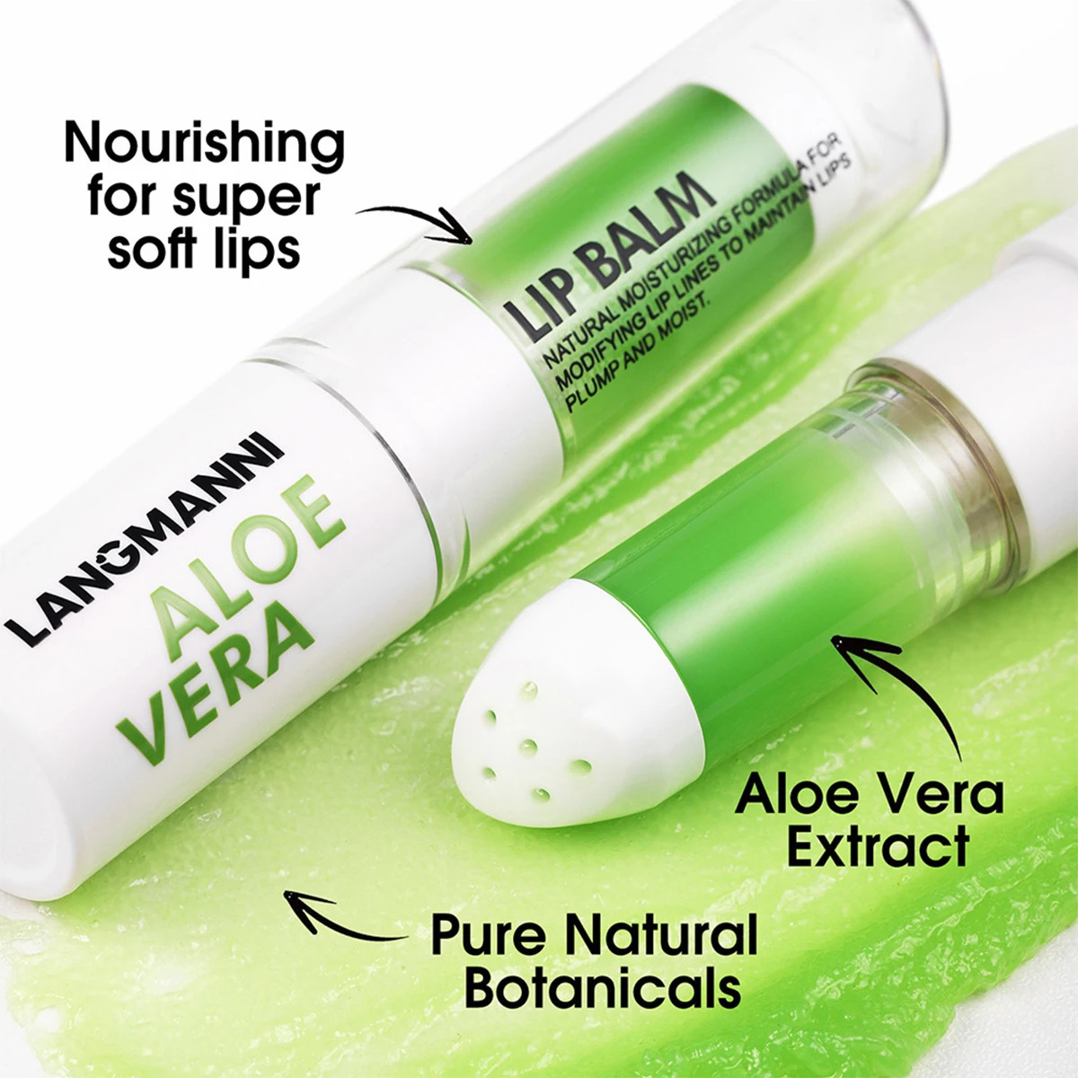Aloe Vera Lip Balm Single Portable Moisturizing Swirl Lip Balm 250712