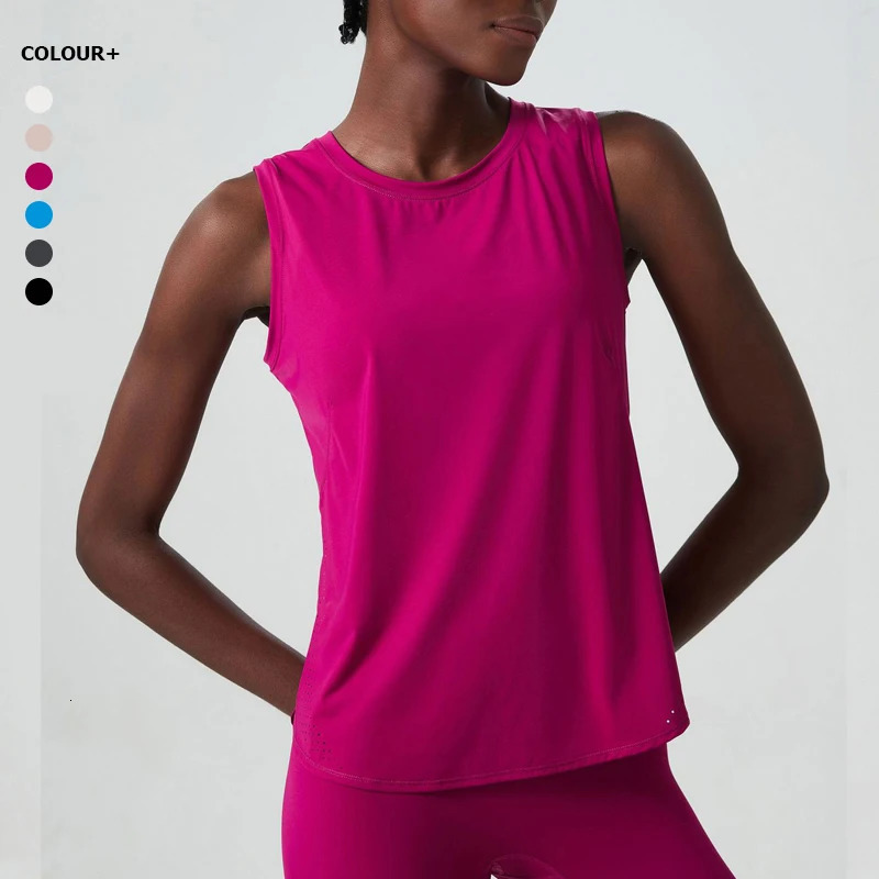 Summer Sleeveless Yoga TShirt Women Loose Fitness Running Tank Top Breathable Quick Dry Gym Vest Female Workout Sportswear 250708